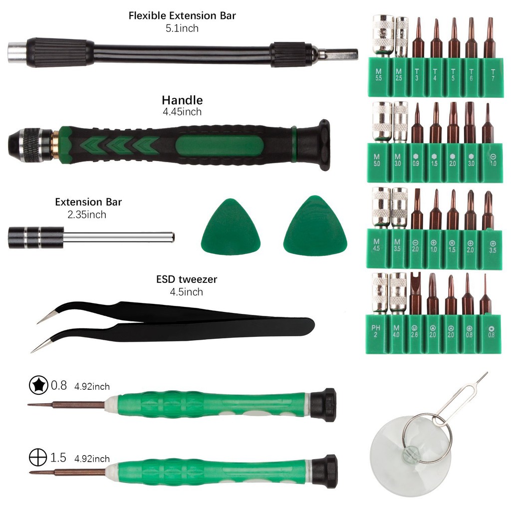 AC - 8 38 in 1 Screwdriver Kit Multipurpose Repair Maintenance