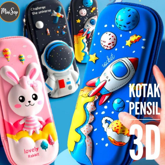 

Tempat Pensil Kotak Pensil Smiggle 3D Hardcase Marvel Karakter Anak