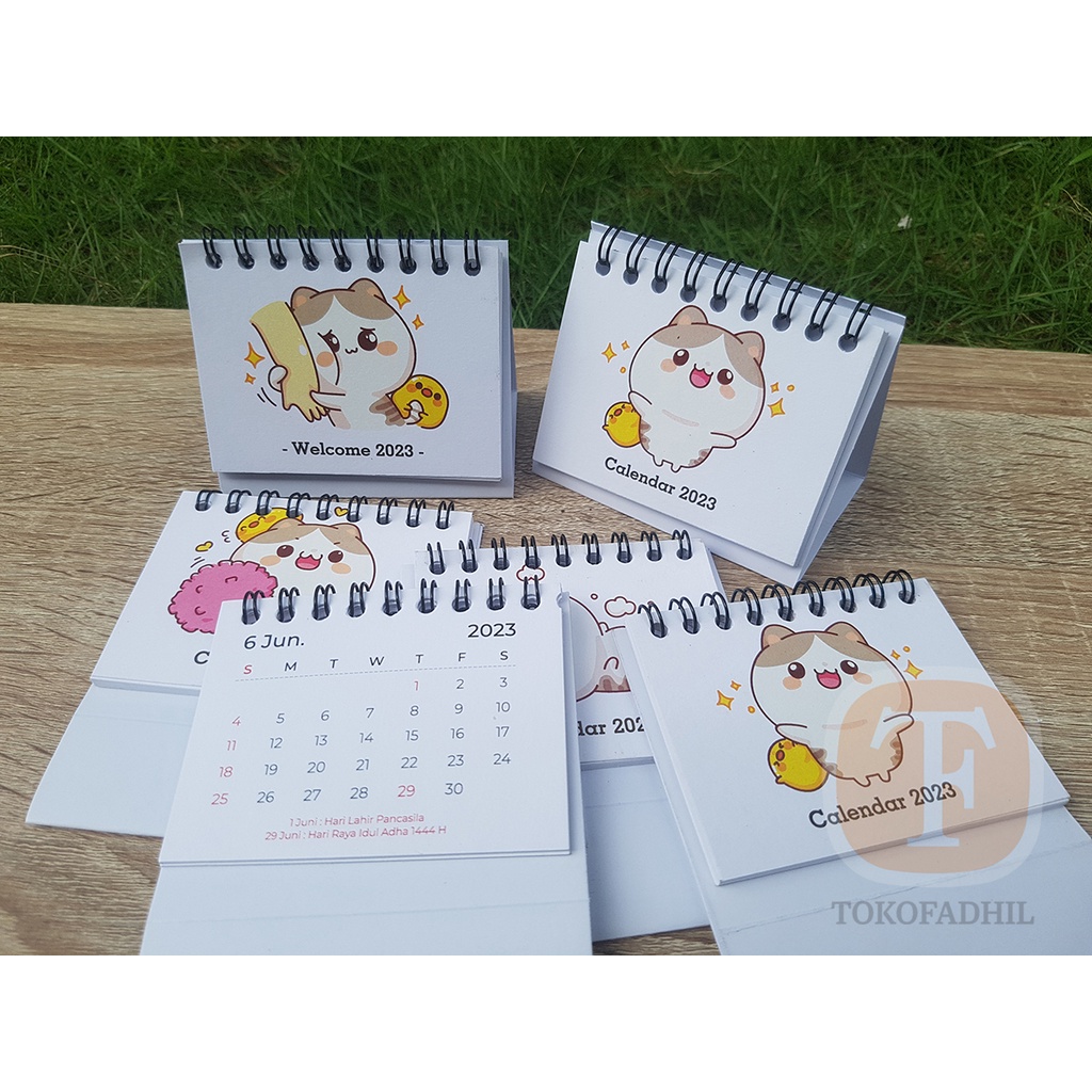 Jual Kalender Meja Mini 2023 Kalender Duduk Imut 2023 Mini Cute Desk Calendar 2023 Cute Cat 