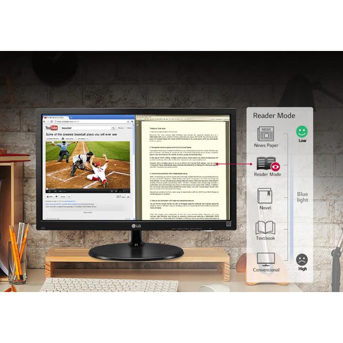 Monitor Led LG 19M38A-B - 19 Inch PC Komputer - TFT VGA