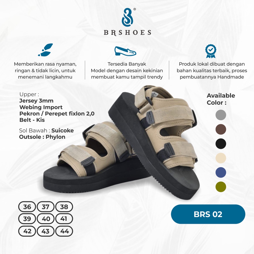 [SIAP KIRIM] Sandal Gunung BRS 02 Wanita Pria-Unisex Casual Berkualitas Premium Best Seller