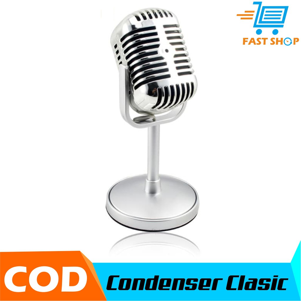 Condenser Mikrofon Microphone Klasik Desain Vintage Retro