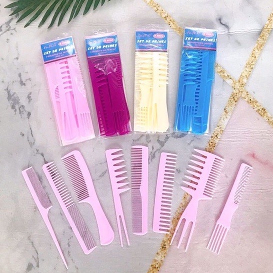 (C047) Sisir Rambut Set 8 Pcs / Sisir Rambut Styling