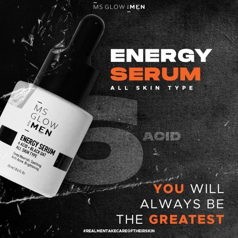 Energy Serum Ms Glow For Men All Skin Ms Glow Men Whitening Acne