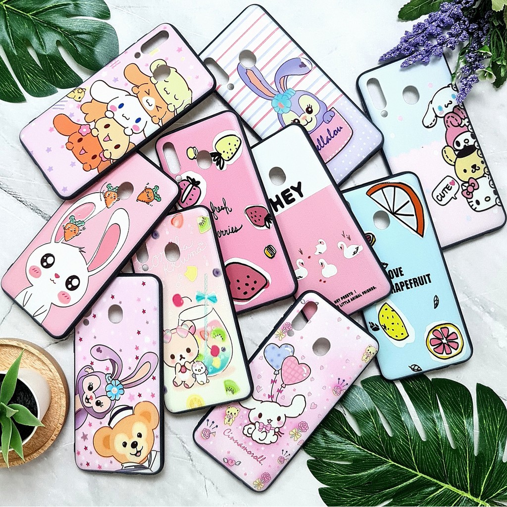 [ BUY 1 GET 1 FREE ] FPY - SAMSUNG A40 A50 A30S A50S A70 A10 M10 M20 M30 | PINKY CANDY Soft Hard Case Pastel Cartoon