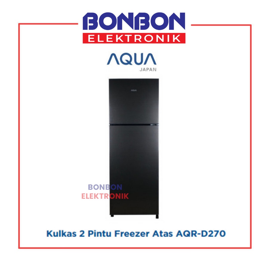 AQUA Kulkas 2 pintu AQR-D270(WDS) Dark Silver + BOX ASI