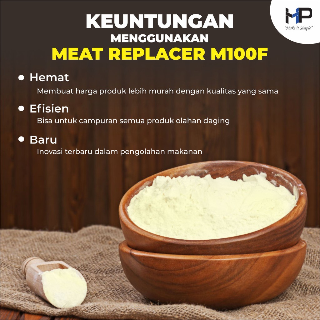 Meat Replacer M100F - Pengganti daging terbaik untuk hemat dan mengurangi pemakaian daging (400g) | Daging vegetarian | Tidak sama dengan TVP