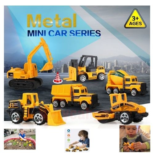 Mainan Mobil Mobilan Metal Konstruksi Die Cast 6 Pcs  111124