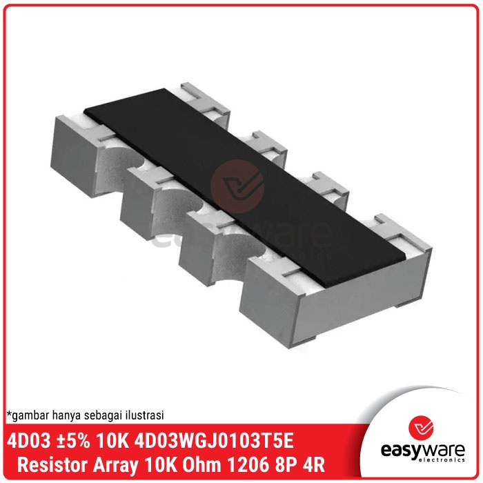 Resistor Array 10K Ohm 1206 SMD SMT 5% 4D03 103 Network Resistor 4D03WGJ0103T5E