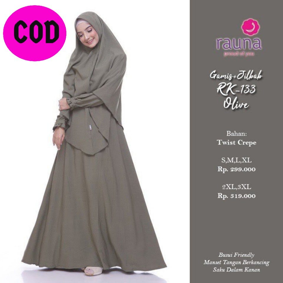 Dress Rauna Terbaru / RK - 133 / Fashion Muslim