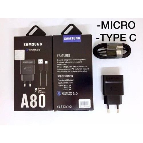 TRAVEL CHARGE  A80 A20 SAMSUNG CHAS HP FAST CHARGING CHARGE HANDPHONE