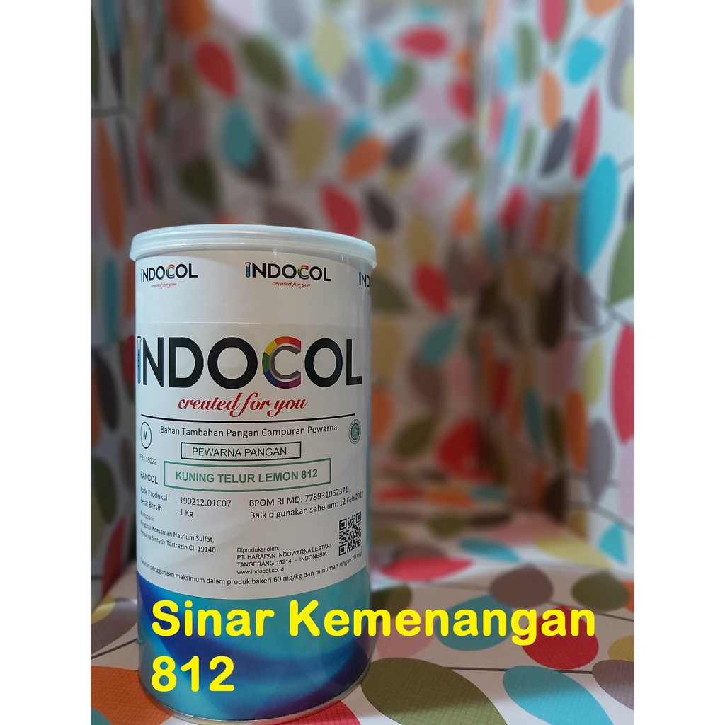 

Pewarna makanan INDOCOL Lemon Egg Yellow 812 / Kuning Telur Lemon; 1 kg