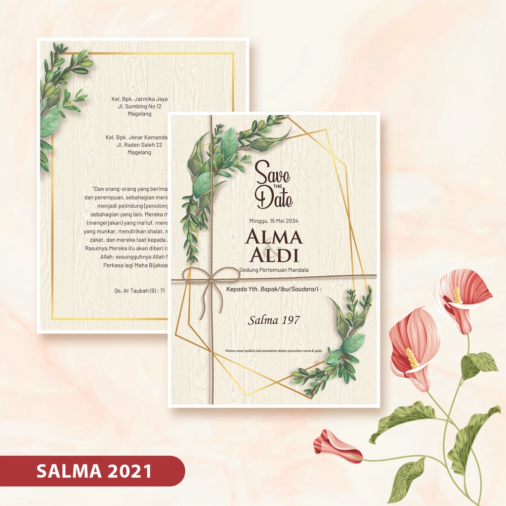 [COD] Blangko SALMA 197 ( FREE FILE SETTING CORELDRAW ) SALMA197 blangko undangan kosongan blanko un