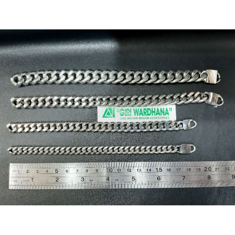 Gelang Rantai Monel 5 pcs Gelang Stainless Steel Nhd Grosir