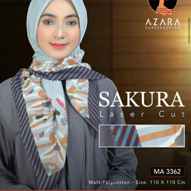 Hijab segi empat motif azara