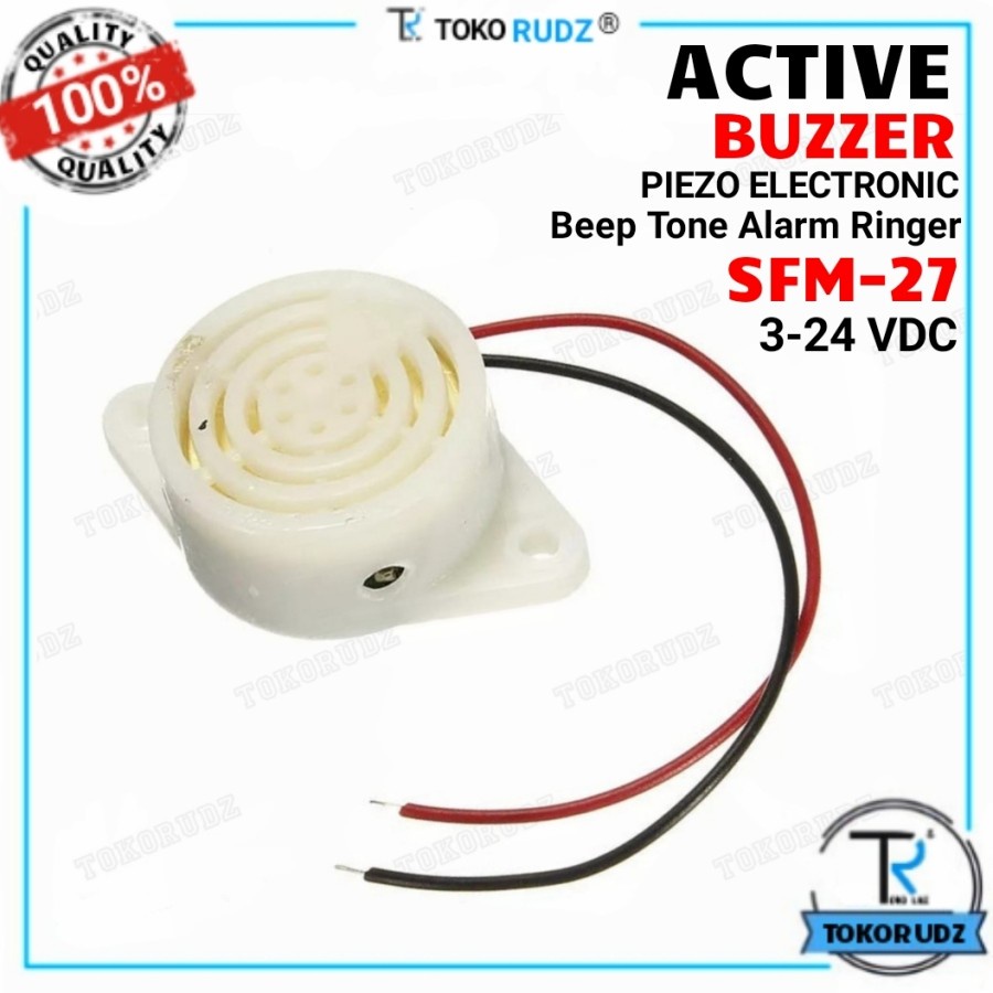 Active Buzzer Speaker Alarm Beep DC 3V 5V 9V 12V 24V Piezo SFM27