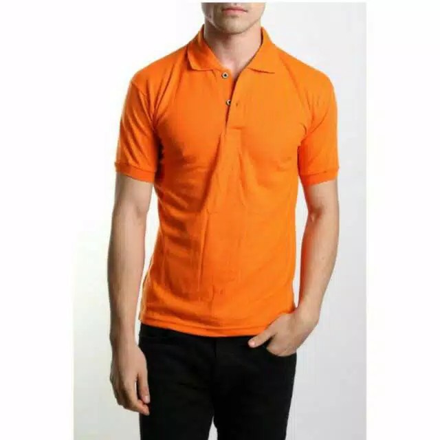 Kaos Pria Polo Shirt Orange