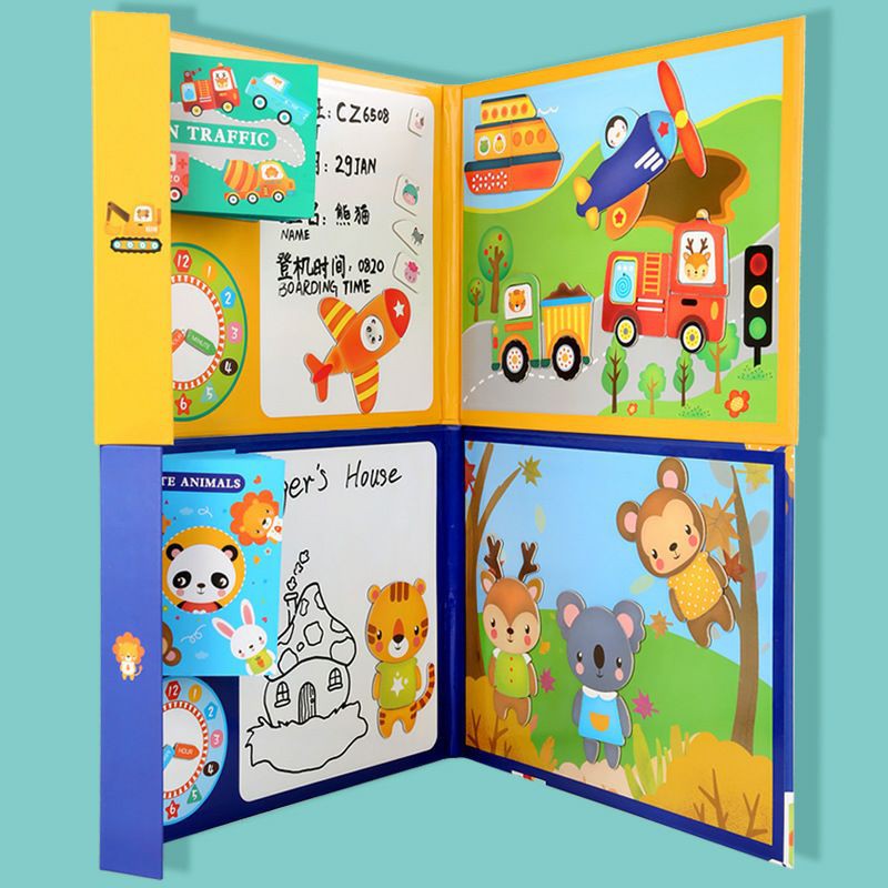 MAINAN EDUKASI BUKU MAGNET HEWAN DAN LALU LINTAS