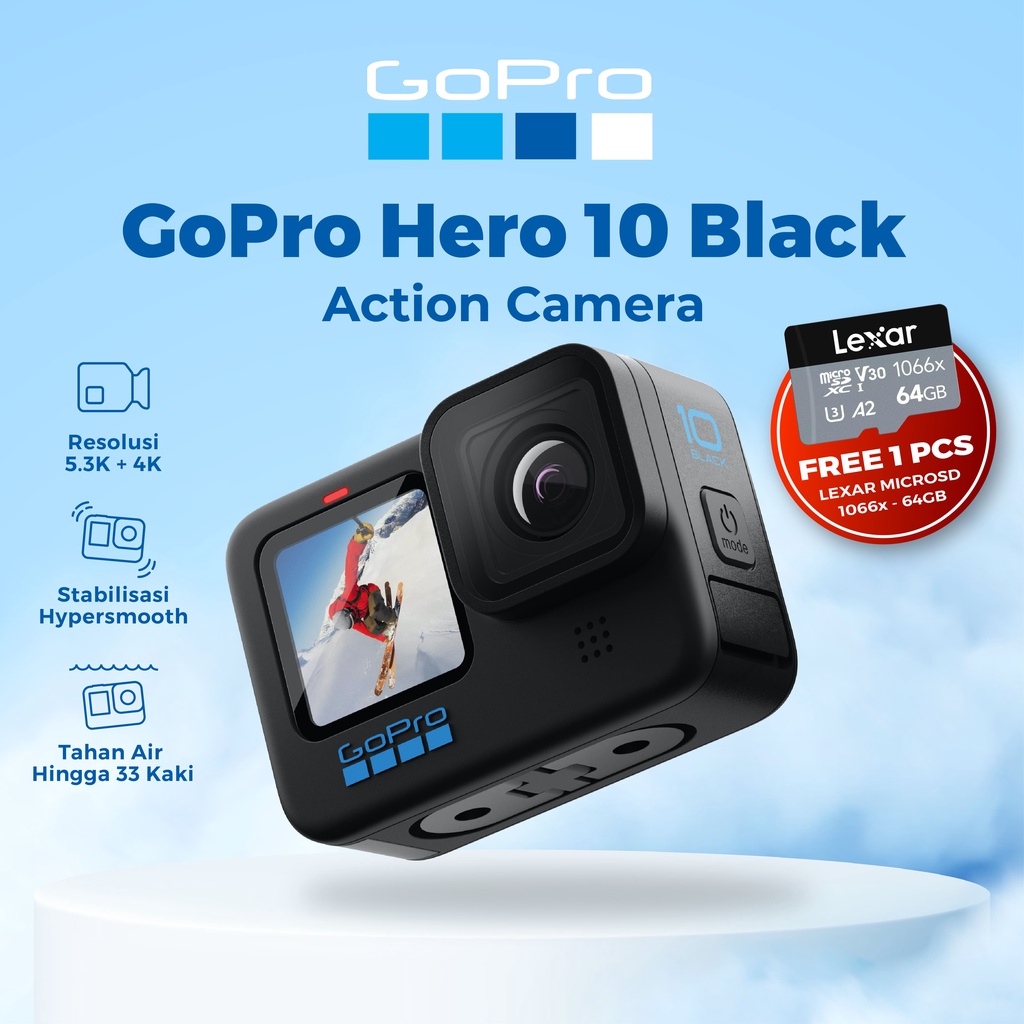 Go Pro Hero 10 Black / GoPro Hero10 - GARANSI TAM