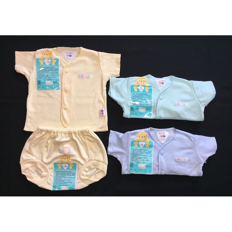 PROMO Setelan Pendek Polos Libby celana pop baju tangan pendek Termurah