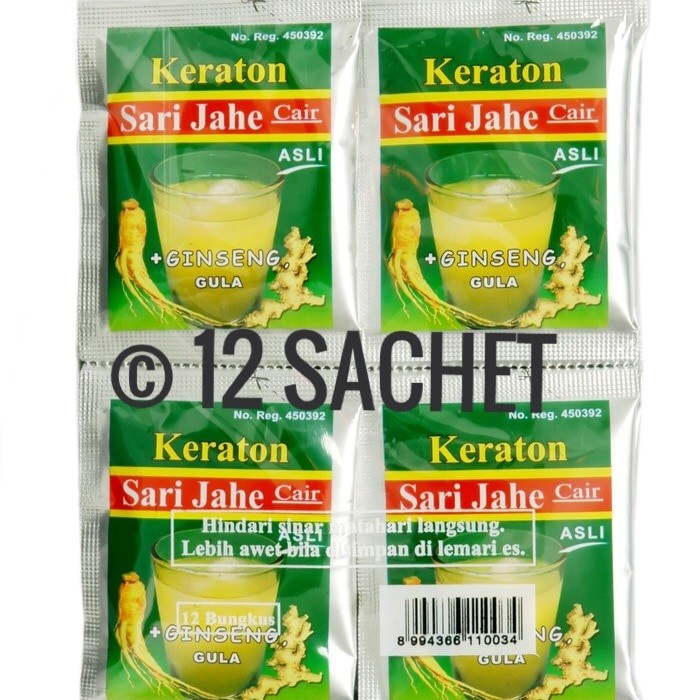 

TRADISIONALMINUMAN- SARI JAHE KERATON CAIR 12 SACHET -MINUMAN-TRADISIONAL.