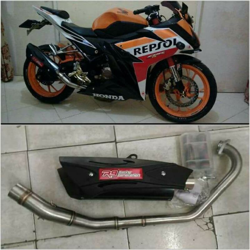 knalpot r9 misano original new cbr150 facelift fulset