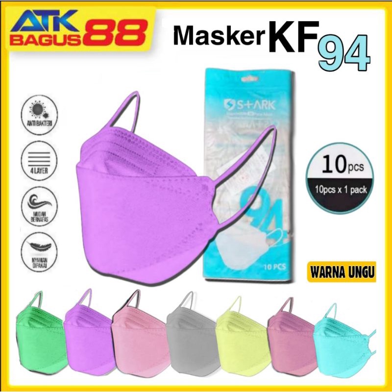 10pcs / masker kf94 macam warna termurah