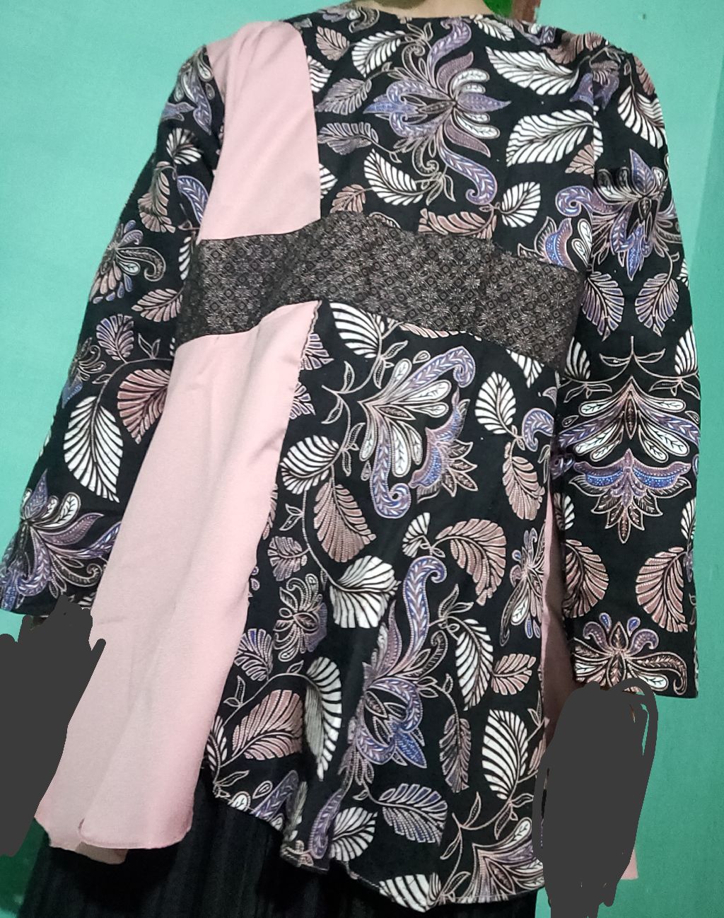 Tey-17 Batik Wanita Asj Sa Hrb026 Kenongo Kemeja Tosca Pendek