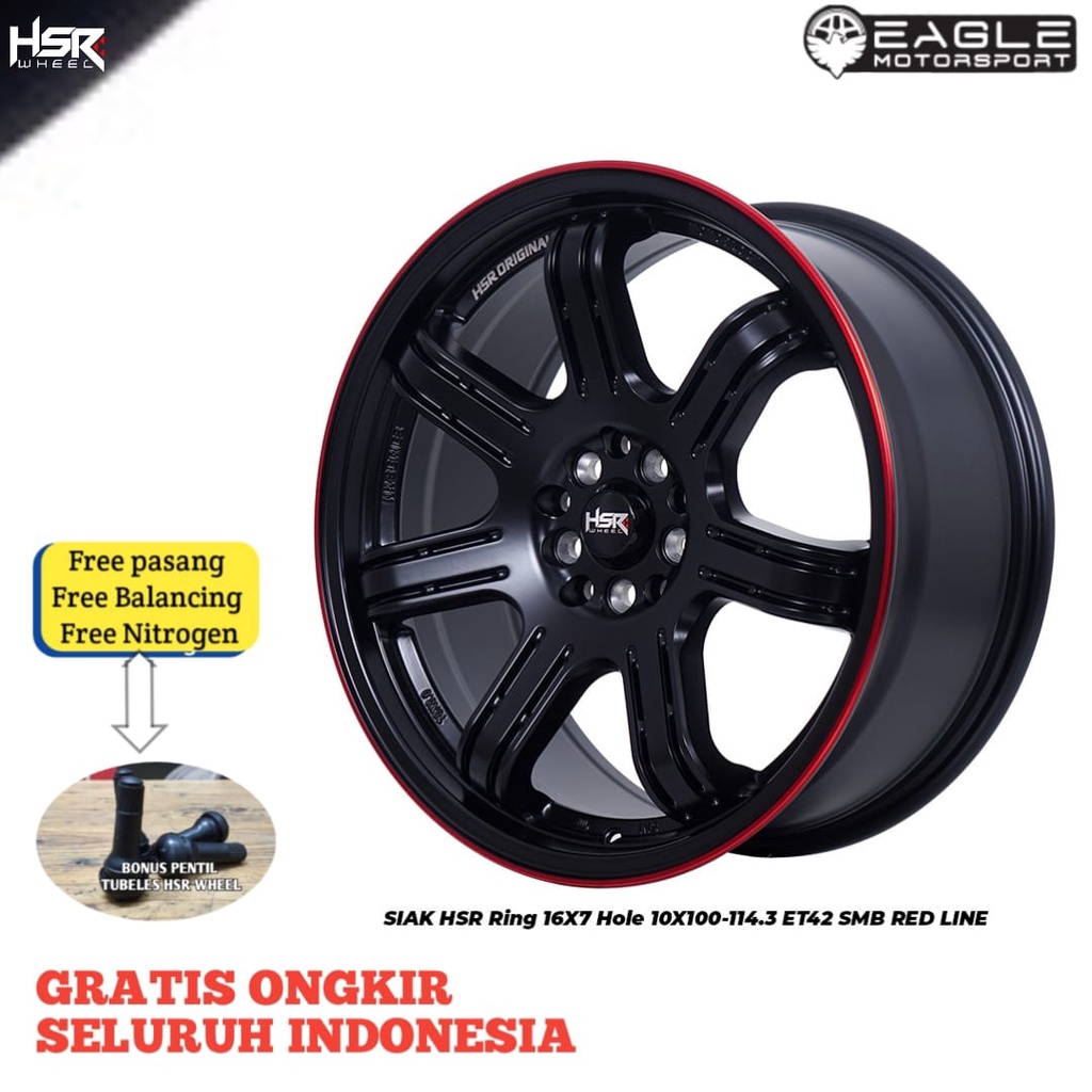 Velg R16 Pelek Mobil Innova Sienta Terios Rush Ertiga Pelek Racing HSR SIAK Ring 16