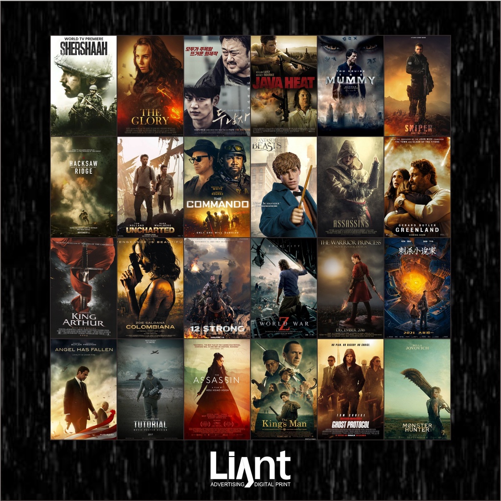 Isi 45 Pcs Poster Dinding Aesthetic Poster Aesthetic Poster Murah Poster Retro Band Vintage-RANDOM MOVIE