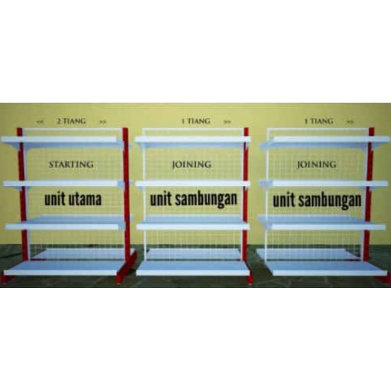 rak gondola supermarket