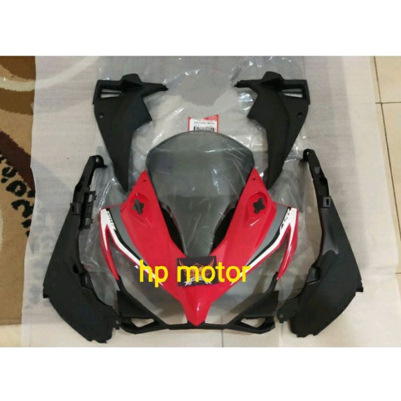 COVER DEPAN TAMENG TOPENG KEDOK COVER DEPAN SET CBR150 R 2019 2020 CBR150R K45N MERAH ORIGINAL AHM