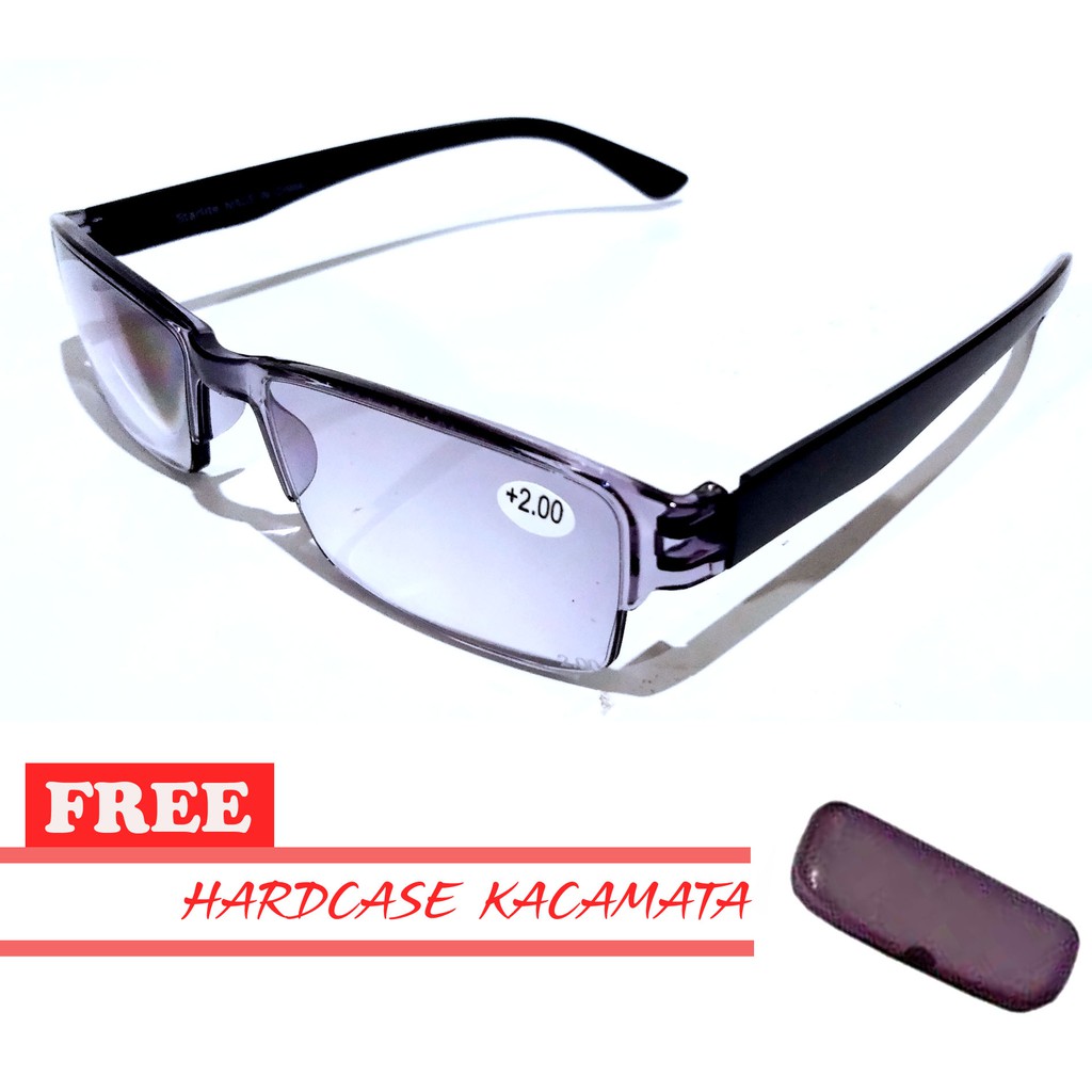 RAKA eyewear - Kacamata Baca Plus (+) Korean Style Fashion AA616T/622 Abu Kehitaman