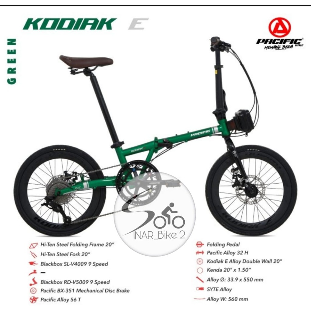 Sepeda Lipat Pacific Kodiak E 16 20 Inch