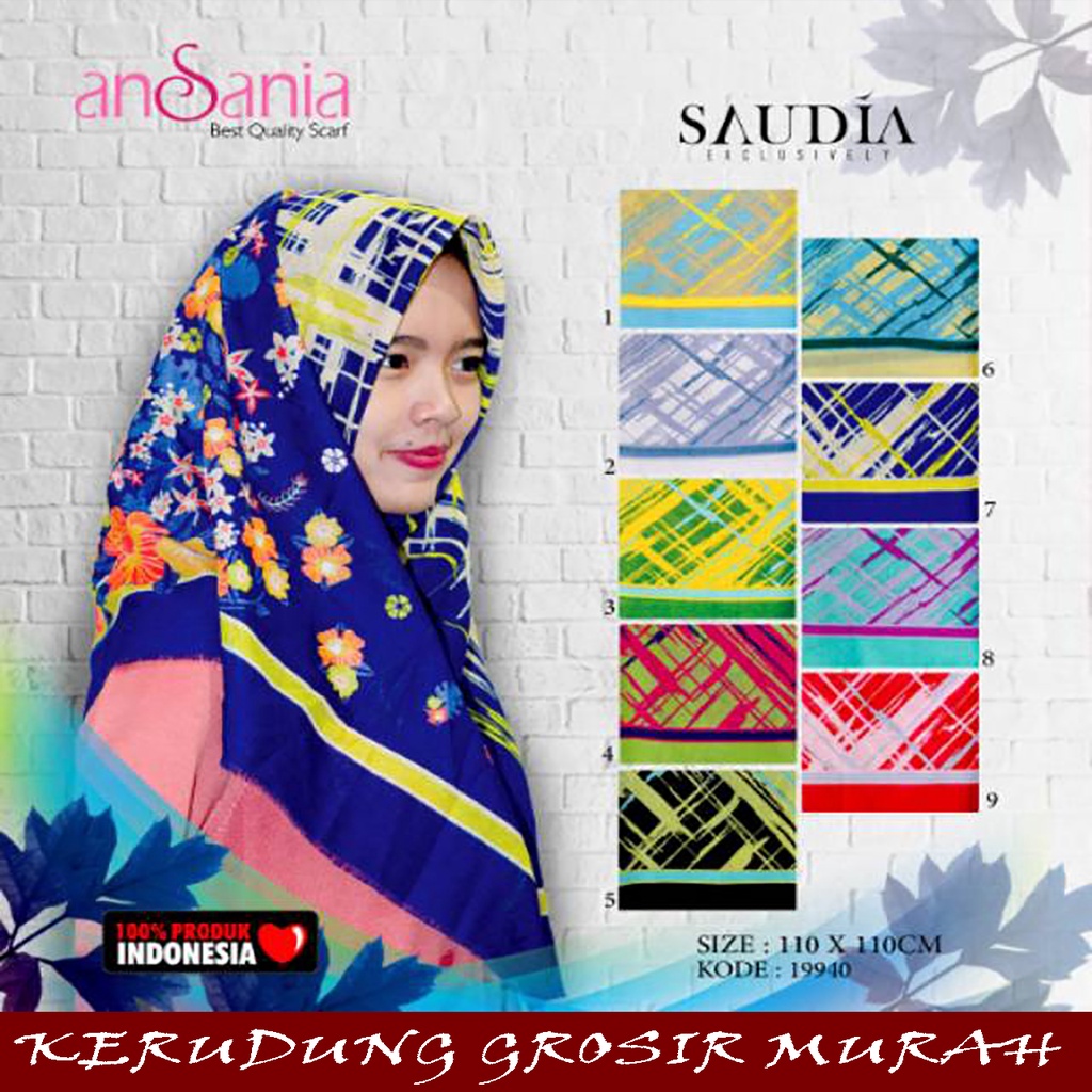 Jilbab motif saudia ansania