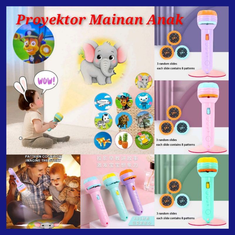 Senter Proyektor Hewan Mainan Anak Senter Projektor Mainan Edukasi