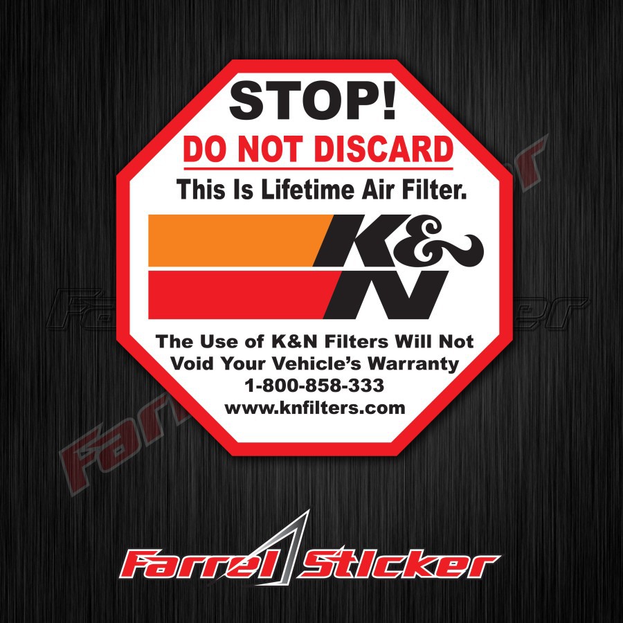 

Stiker Sticker K&N octagon