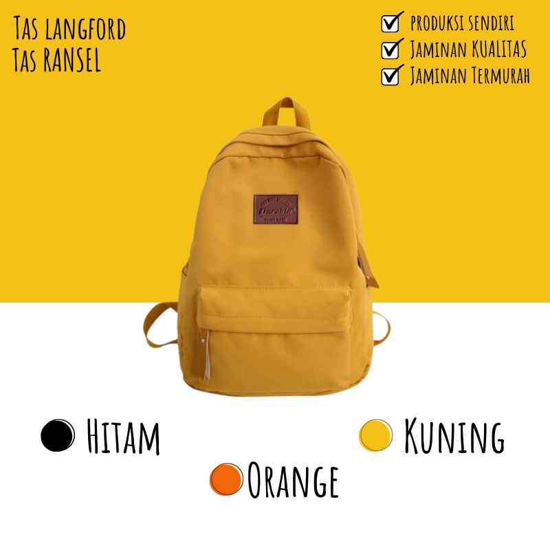 Tas Ransel Wanita - Tas Sekolah Remaja Dewasa Kuliah Travel Backpack Multifungsi Stylish Korean Import Lokal Original Terbaru Murah Besar Bagus Kekinian Kualitas Premiun Unisex Perempuan Cewek