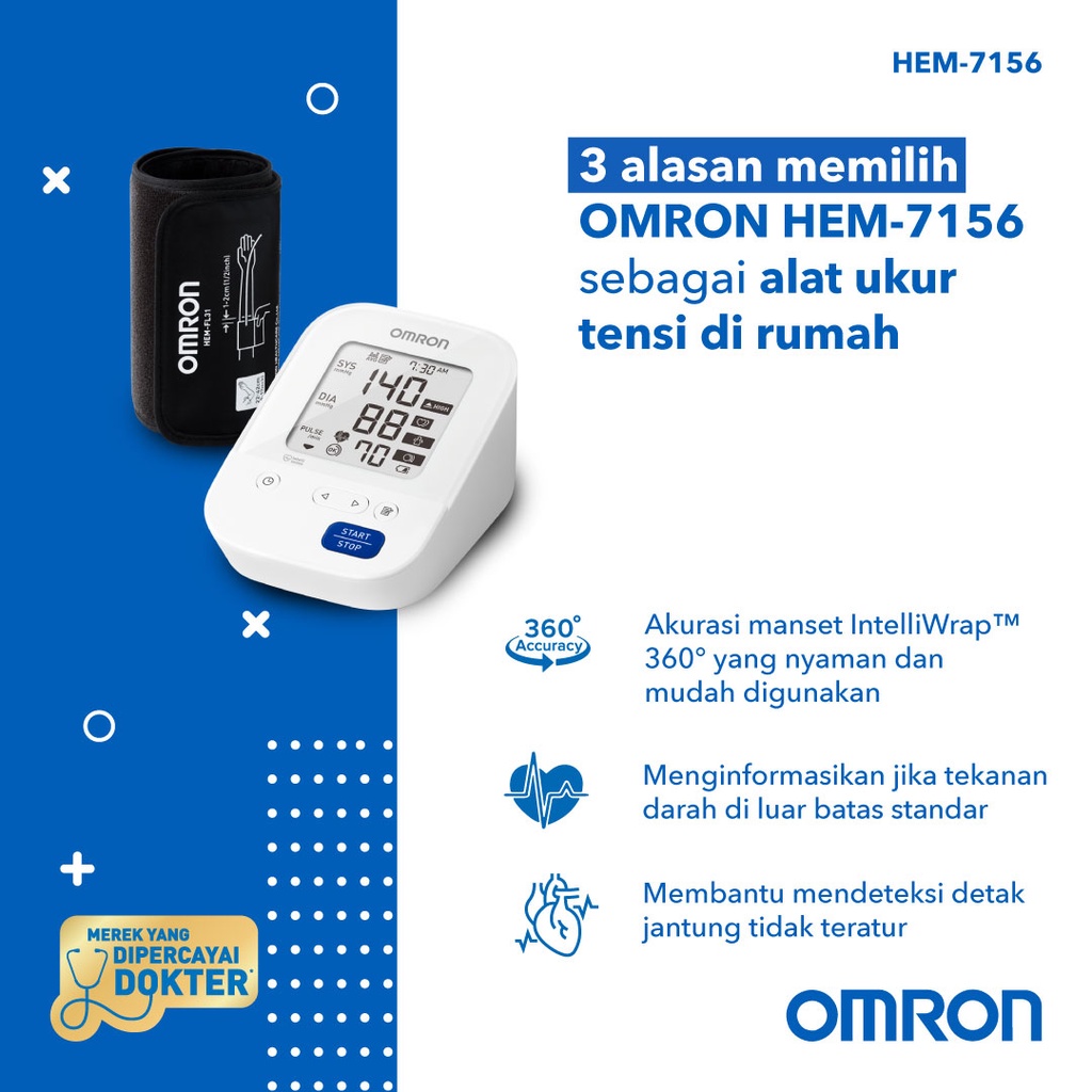 Tensimeter Digital Lengan Deluxe Omron HEM-7156 / HEM7156 / HEM 7156 - Alat Ukur Tekanan Darah