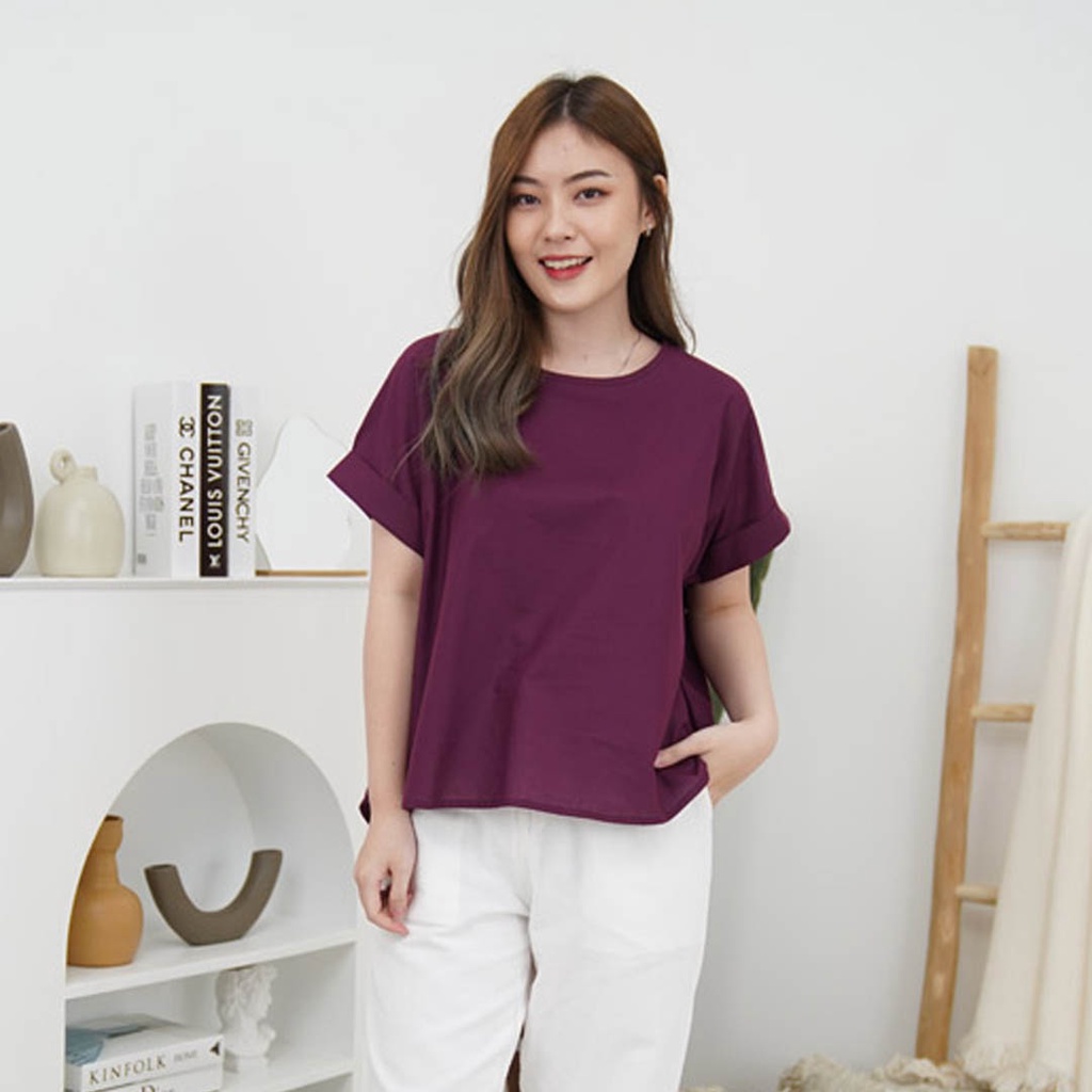 Beatrice Clothing Savy Blouse - Blouse Wanita-Burgundi