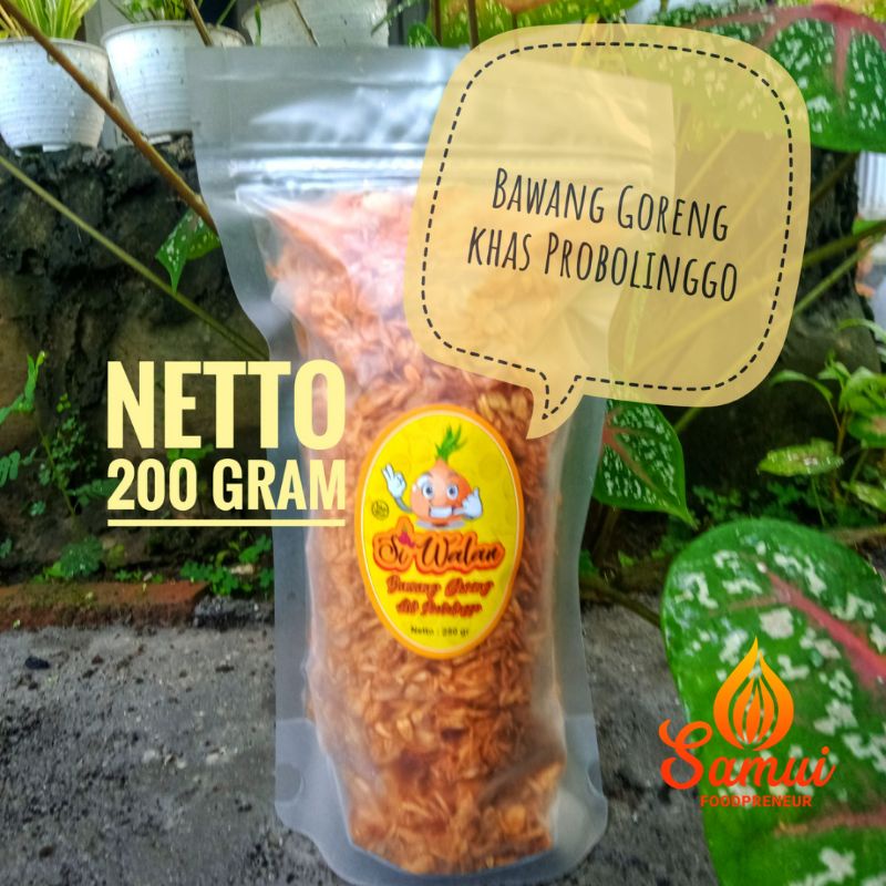 

Bawang goreng si Walan asli Probolinggo kemasan 200 gram