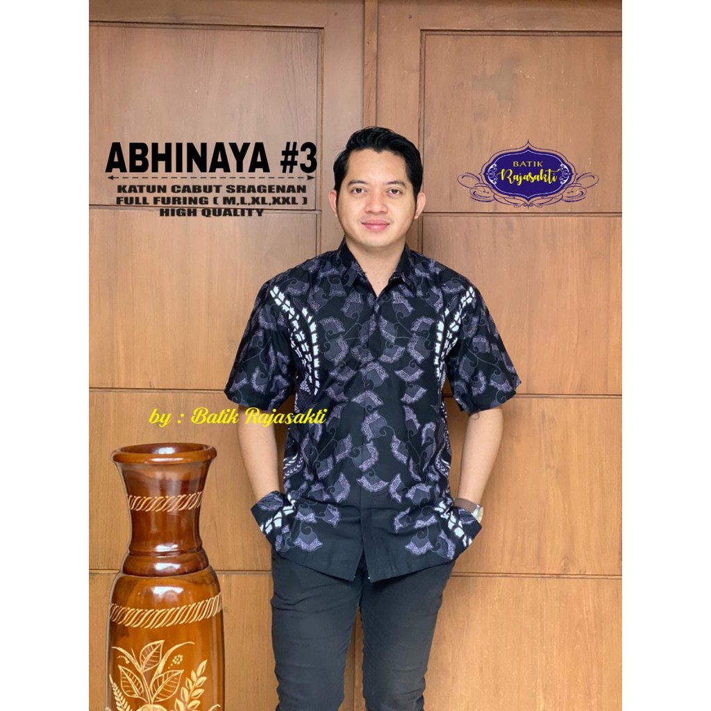 ABINAYA 3 RAJASAKTI KEMEJA BATIK SOLO PRIA LENGAN PENDEK PANJANG LAPIS FURING ATASAN PREMIUM MODERN KATUN HALUS JIWATRESNO PEN PARAMAYOGA PEN KIPAS MANTEN PEN ARJUNAKU HARIMAU PUTIH PEN RAVANIAL HARIMAU TIRTAMANIK E-PEN KANGEN IJO SURADANA SURAWANA MEWAH