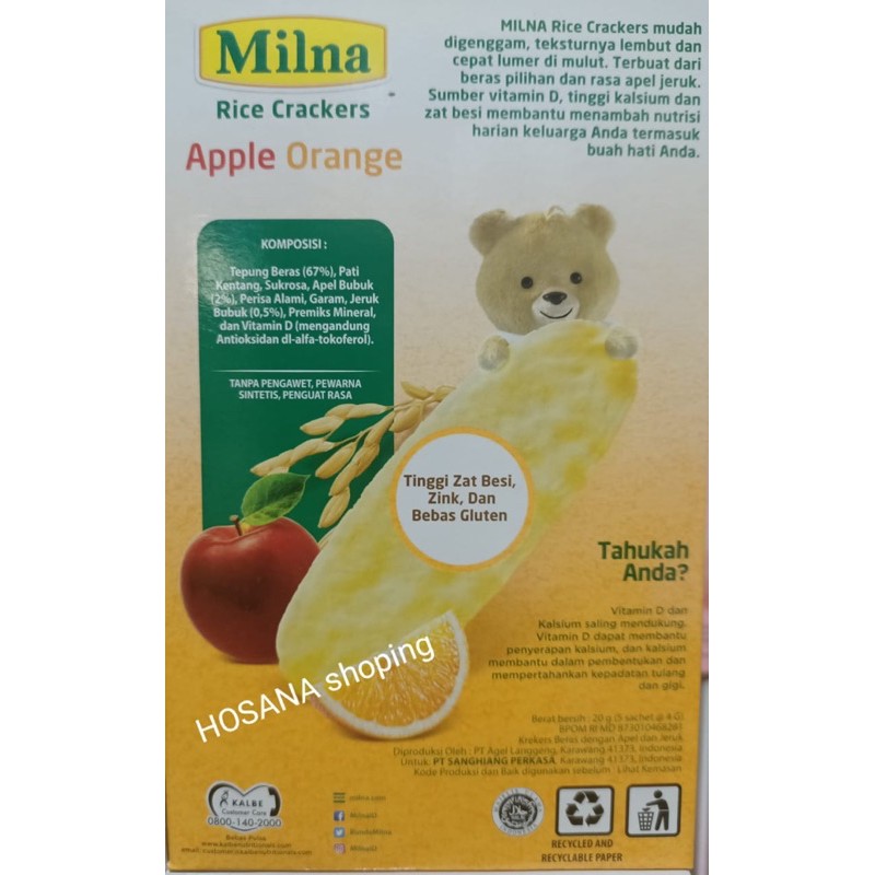 Milna Rice Crackers 20gr