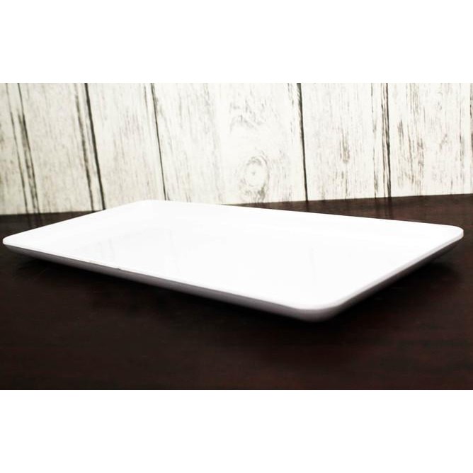 PS33 PIRING SAJI BESAR BAKI PANJANG MELAMINE SERVING PLATE MAKAN MELAMIN - PUTIH IT9L