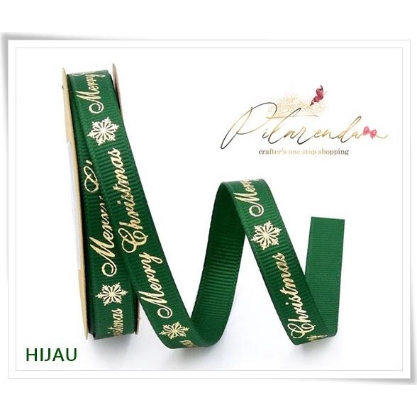 GNATL-134 : Pita Natal Merry Christmas Import 1cm (per rol)