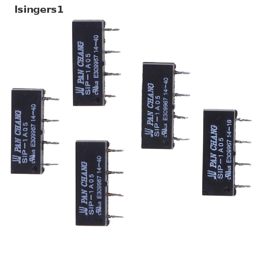 (lsingers1) 5pcs switch relay 4pin 5v sip-1a05 Untuk pan chang relay