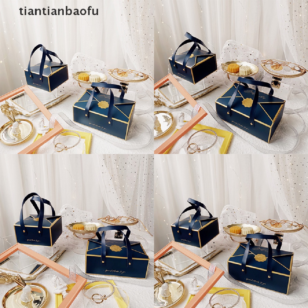 [tiantianbaofu] Leather Portable Rope Candy Bags Dessert Packaging Box Party New Year Gift Decor Boutique