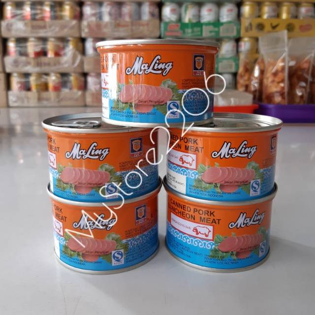 Daging MaLing merek TTS / HAM MaLing ukuran kecil (170 gram) / Maling Canned Pork Luncheon Meat