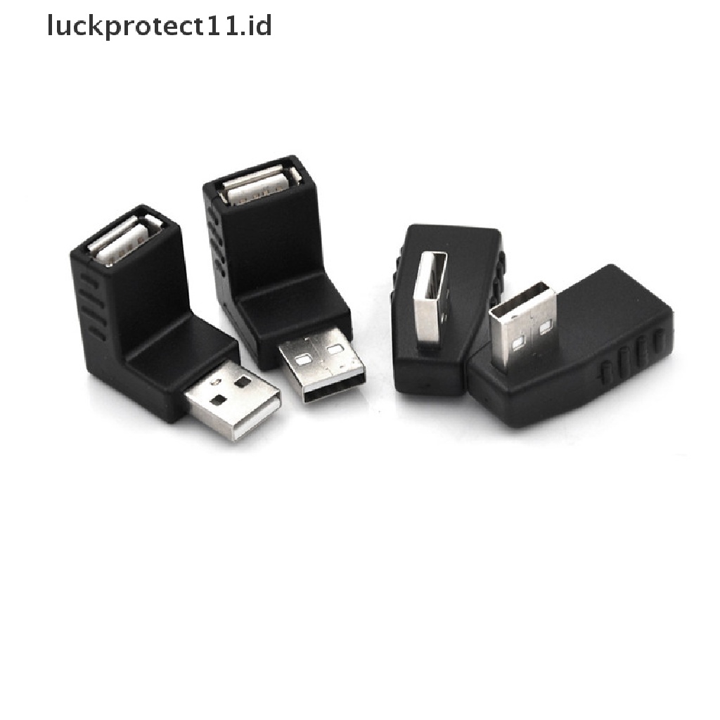 Adapter Konektor Extension USB 2.0 Male Ke Female Bentuk L