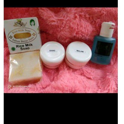 Toner Beauty Skincare Biru Dosting + Cream HN Original UK 15Gr + Sabun Wajah Beras